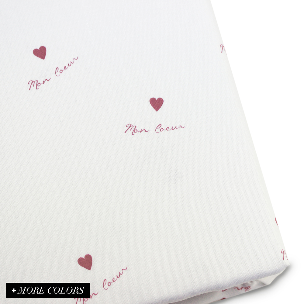 Heart Print Crib Fitted Sheet